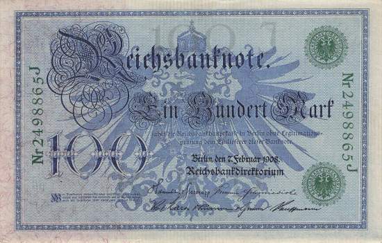 100 Mark 1908 ro.34 J/J
